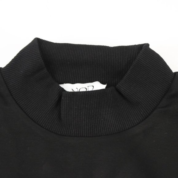 NEW Spring NOD New York Black Striped Cuff Turtle Sweatshirt with Green Blend - Picture 5 of 12